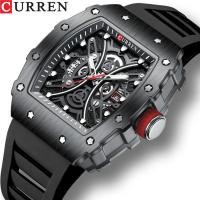 ราคา [CURREN ]/CURREN 8438 Mens Barrel Watch นาฬิกาเทปกีฬาแฟชั่นเรียบง่าย Casual บุคลิกภาพนาฬิกาข้อมือประณีต (49362928396)