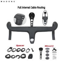ราคา X1KS MADONE แบบบูรณาการคาร์บอน Handlebar แผนที่ 28.6 มม.ส้อมคาร์บอนจักรยาน Handlebar stem พร้อม Spacer mount 360/380/400/420 มม. (51015298340)