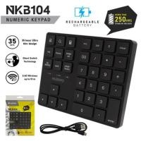 ราคา Nubwo Numeric Keypad Wireless 18Keys Silent Switch แป้มพิมพ์ตัวเลขไร้สาย NKB-104 (22821993486)