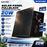 ราคา แผงโซลาร์เซลล์ Mitsuyama Surya 20W Monocrystaline Full Black Mono Solar Cell 20 วัตต์แผงโซลาร์เซลล์ (53113892812)