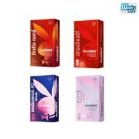 ราคา Playboy Condom รวมรุ่น ถุงยางเพลย์บอย กล่องใหญ่ ขนาด 52 มม. บรรจุกล่องละ 12 ชิ้น (40530603351)