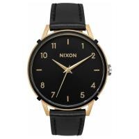 ราคา Nixon ARROW รุ่น NXA10913222-00 นาฬิกาข้อมือผู้ชาย สายหนัง สีดำ/ทอง หน้าปัด 38 มม. (6178988640)