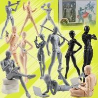 ราคา Sketch Draw ตุ๊กตาชายหญิง Movable Body Kun Body Chan ปวดร่วมอะนิเมะรูป Shf Action Figure ของเล่นรุ่น Draw Mannequin (44613758118)