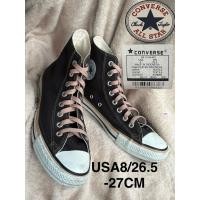 ราคา รองเท้าผ้าใบหุ้มข้อสูงสีดำ CONVERSE ALL STAR Japan edition USA8/26.5-27 งานเก่าหายากวินเทจ (56063257418)