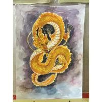 ราคา ภาพมังกรทอง ภาพติดผนัง ภาพมงคล ภาพวาดสีน้ำ ขนาดA3/29.7x42cm กระดาษร้อยปอนด์ ติดบ้านเสริมมงคลโขคลาภ (23532349608)