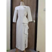 ราคา เดรสยาวสีขาว ผ่าหน้า AD style (54662107621)