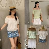 ราคา Nova Puff เสื้อแขนตุ๊กตาเปิดไหล่จั้มเอว - 9784 TAG WG.WE (42231996097)