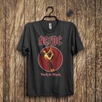ราคา เสื้อยืด AcDc Rock Band - Back In Black AcDc Band Tshirt (24093763147)