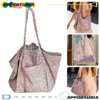 ราคา APPORTUNIA Tote Bag, Nylon Large Capacity Shoulder Bag, Casual Lightw Leopard Print Handbag Women (53612178232)