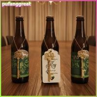 ราคา Pufanggreat ที่เปิดขวดรูปกุญแจพวงกุญแจ 10 ชิ้นลื่นสังกะสีโลหะผสมทองแดงพวงกุญแจเงินสําหรับ Home Bar Holiday Gathering ใช้ TH (42433685336)