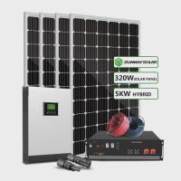 ราคา on and off grid solar energy system 5 KW Hybrid power home (45255256789)