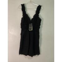ราคา jumpsuit จั๊มสูทขาสั้น สีดำลายฉลุ size s ป้ายห้อย love is (27465595045)