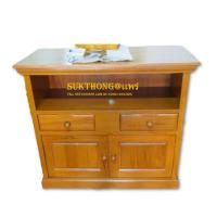 ราคา Sukthong@เเพร่ ชั้นวางทีวี ตู้วางทีวี โต๊ะวางทีวี ไม้ ไม้สัก สูง 90 ซม. (1569658211)