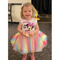 ราคา Little Cutie GD878 Design Minnie Girl Kids Cartoon Rainbow Tutu Dress Party Dress (57764472882)