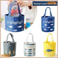 ราคา ELAINE กระเป๋าใส่ข้าวกลางวันทรงกลม, กล่องอาหารกลางวันปิคนิคแบบพกพาความจุขนาดใหญ่, กระเป๋าโท้ตทรงกลมแฟชั่น, กล่องข้าวเก็บความร้อน (45414704602)