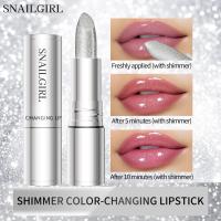 ราคา Thousand Color Temperature Change Moisturizing Color Change Thousand People With Flash Lipstick snailgirl ไม่สามารถวางลิปสติก Cup Dip Sequins Not (51366922625)