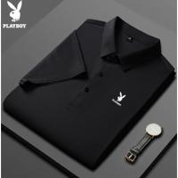 ราคา PLAYBOY Ice Silk Seamless POLO เสื้อโปโลแขนสั้น ผู้ชาย สีพื้น สไตล์เกาหลี คอปก ระบายอากาศได้ดี (41283092955)