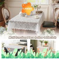 ราคา แลนเซล ผ้าปูโต๊ะลูกไม้, ดอกไม้ปักโต๊ะชนบท, ผ้าปูโต๊ะตกแต่งฉลุสี่เหลี่ยม บ้าน (45666121989)