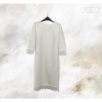 ราคา เดรส ทำงาน สีขาว แบรนด์ USED: ZEIN White Dress เดรสสีขาว ตกแต่งปลายผ้าลูกไม้ ซิบหลัง-มือสอง (11723442566)