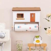 ราคา กล่องไม้ใส่ของพร้อมแขวนทิชชู่ กล่องบ้านไม้ติดผนัง (21093315626)