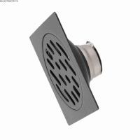 ราคา BACKSTAGE4FC3 ท่อระบายน้ําชั้น, Heavy Duty Anti-Clog Design Floor Waste Drain, สแตนเลสหนาสีดํา 10 x 10 ซม. / 3.94 x 3.94in Floor Waste Drain Strainer Kitchen (49466564741)