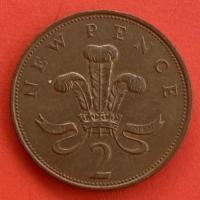 ราคา เหรียญอังกฤษ United Kingdom 2 new pence ปี 1971 เหรียญ​ต่างประเทศ (18765196435)