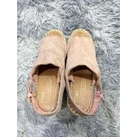 ราคา (ร้านนี้ส่งฟรี) รองเท้าส้นเตารีด ยี่ห้อ Toms ของแท้มือสอง หนังกลับ size 36-37 (15715615745)