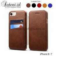 ราคา SUTENI เคสหนังแบบฝาพับ iPhone 8 / 7 / 6 / 6s / SE 2 / SE2 ช่องใส่การ์ดปลอกหนังกระเป๋าสตางค์ Q02 (42408090288)