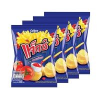 ราคา แจ็กซ์ มันฝรั่งแท่งทอดกรอบ พร้อมซอสมะเขือเทศ 55 กรัม x 4 ห่อ Jax Potato Sticks With 55 grams x 4 ketchup (6647635157)
