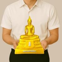 ราคา หลวงพ่อโสธร พระพุทธรูป สีทองล้วน เนื้อเรซิ่น หน้าตัก 5 นิ้ว (กว้าง 7 นิ้ว สูง 10 นิ้ว) lekshop09 พร้อมส่ง (43054235322)