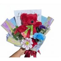 ราคา GiftPattaya– Elegant Bouquet with Teddy Bear and Artificial Flowers-GiftPattaya – ช่อดอกไม้พร้อมตุ๊กตาหมีสุดหรู (45859243233)