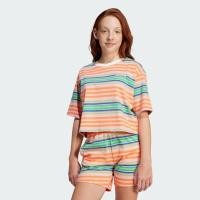 ราคา Adidas Lifestyle เสื้อยืดเด็กลายสก๊อต สีชมพู JC8392 (50911641479)