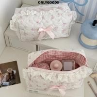 ราคา เฉพาะGOODS กระเป๋าแต่งหน้า,น่ารักโบว์สีชมพูลูกไม้เครื่องสําอาง,มัลติฟังก์ชั่แบบพกพาซิปกระเป๋าสตางค์กระเป๋าเดินทาง (41932230781)