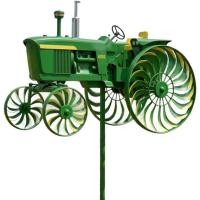 ราคา GardenWindSpinner,GreenTractorWindmillStakewithRotatingWheelsforPatioYardGarden,Unique OutdoorScultures OrnamentGiftforFamily ULSB (52365560561)