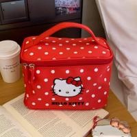 ราคา กระเป๋าเครื่องสำอางค์ลายคิตตี้น่ารักใส่อุปกรณ์เสริมสวยได้ครบเชตหิ้วพกพาง่าย (51759297060)