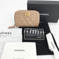 ราคา Chanel Caviar Card Holder zippy used Holo 25 สี Nude (2743521330)