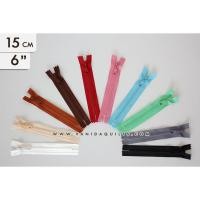 ราคา ซิปญี่ปุ่น YKK เบอร์ 5 ซิปฟันกระดูก ซิปกระดูกงู ซิปสำเร็จรูป ซิปฟันพลาสติก พร้อมหัวซิปแบน ขนาดยาว 15 ซม. (6 นิ้ว) (6955030110)