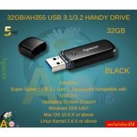 ราคา Apacer 32GB/AH355 USB 3.1/3.2 HANDY DRIVE BLACK Interface Super Speed USB 3.2 Gen 1 รับประกันLT (29905151205)