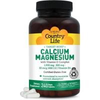ราคา Country Life TargetMins แคลเซียมแมกนีเซียมพร้อม DComplex 1000mg500mg10mcg 240 แคปซูลได้รับการรับรองกลูเตน (50965037581)