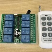ราคา Pengjing 12V8-Channel รีโมทคอนโทรลไร้สายสวิตช์การเรียนรู้ประเภท 8-Channel Controller Rela (51114864504)