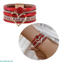 ราคา Jenniferab Delicate Love Heart สร้อยข้อมือสไตล์โบฮีเมียน Multi Strand สร้อยข้อมือสําหรับผู้หญิง (49116831914)