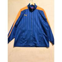 ราคา [มือสอง] เสื้อวอร์ม PUMA Track Jacket Made in Japan สีกรม-ส้ม ลายทางเงา (อก 46" ยาว 28") (50664977074)