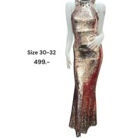 ราคา ชุดราตรีเดรสยาว ปักเลื่อม เกล็ดปลา สีทอง (26189383385)