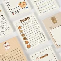 ราคา GAKEOPPEDIA || 50 ชิ้น/เซ็ต Memo Pad Daily Planner Notes Creative Cartoon Motif หมีน้อยน่ารัก Student Note Memo Pad (41955794806)