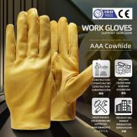 ราคา QIANGLEAF leather glove Cowhide Leather Safety Working Glove outdoor hiking safety gloves 130NP (6003428429)