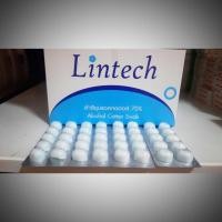 ราคา สำลีชุบแอลกอฮอล์ Lintech(ล้างแผลได้) 1 แผงมี 10 ก้อน (7320860751)