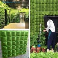 ราคา Green Vertical er Flower Pots Bag ติดผนัง . (23654388827)
