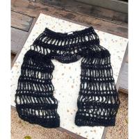 ราคา เสื้อครอปไหมพรมสีดำ The witches sleeves ✨ handmade crochet (25480595837)
