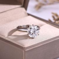 ราคา Relaya แหวนเพชร moissanite เม็ดชู 3 กะรัต หกหนามเตยสุดคลาสสิค -A6567 (42258664944)