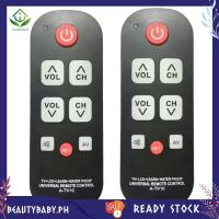 ราคา [beautybaby.ph] สําหรับอาวุโส Universal Controller 2PCS A-TV10 TV Remote รีโมทคอนโทรลกันน้ําที่เรียบง่ายพร้อมไฟ LED สําหรับทีวีทุกรุ่น (46964616202)